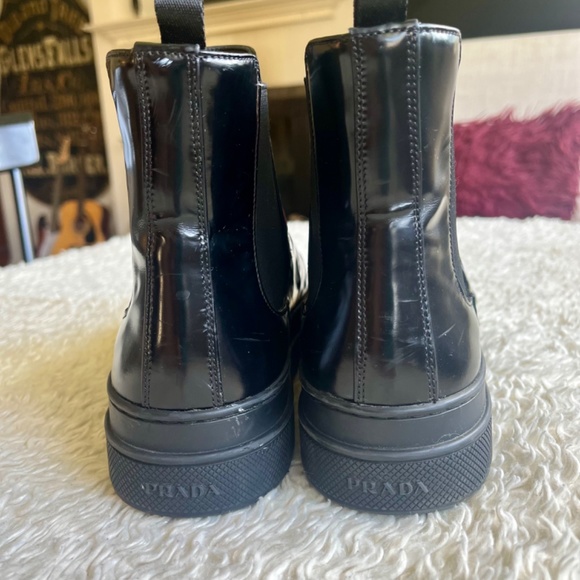 Prada Platform Leather Boots - Picture 4 of 8